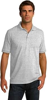 別注 Cotton Pique Jersey Polo Port & Company 5.5-Ounce Jersey Knit Polo Shirt, Ash, XX